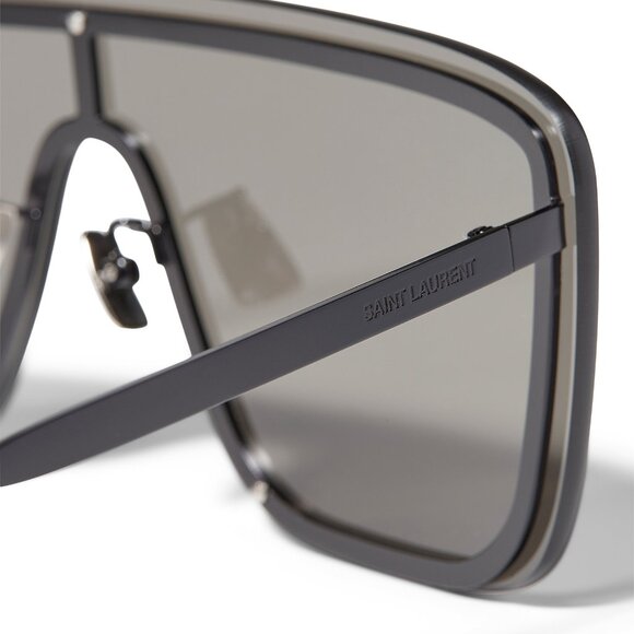 BNWT AW24 SAINT LAURENT PARIS BLACK SHIELD SUNGLASSES - Picture 6 of 6